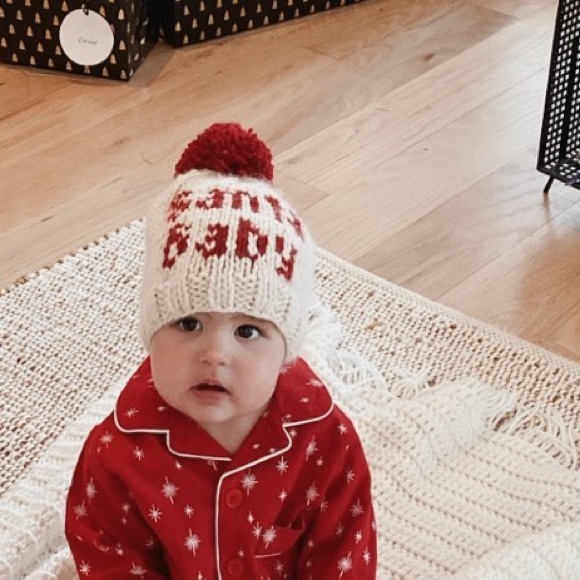 Santa Baby Knit Pom Hat 6-24 mo size - Picture 3 of 9